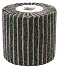 4 x 4 x 3/4" - Aluminum Oxide 120 G& S-Medium - Interleaf Flap Wheel Drum with Keyhole - Americas Industrial Supply