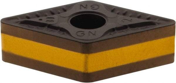 Iscar - DNMG332 GN Grade IC8150 Carbide Turning Insert - TiCN/Al2O3 Finish, 55° Diamond, 3/8" Inscr Circle, 3/16" Thick, 1/32" Corner Radius - Americas Industrial Supply