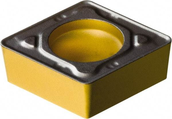 Sandvik Coromant - CCMT21.52 PR Grade 4335 Carbide Turning Insert - TiCN/AI2O3/TiN Finish, 80° Diamond, 1/4" Inscr Circle, 3/32" Thick, 1/32" Corner Radius - Americas Industrial Supply