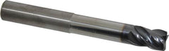 Kennametal - 1/2", Solid Carbide, 0.03" Corner Radius End Mill - 4" OAL, 5/8" LOC, 2-1/4" Extended Reach - Americas Industrial Supply