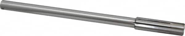 Made in USA - 9/16" Carbide-Tipped 6 Flute Chucking Reamer - Straight Flute, 7/16" Straight Shank, 2" Flute Length, 8" OAL - Americas Industrial Supply