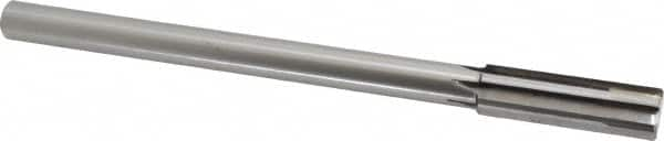 Made in USA - 11/16" Carbide-Tipped 6 Flute Chucking Reamer - Straight Flute, 9/16" Straight Shank, 2-1/4" Flute Length, 9" OAL - Americas Industrial Supply