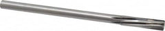 Made in USA - 1/2" Carbide-Tipped 6 Flute Chucking Reamer - Spiral Flute, 7/16" Straight Shank, 2" Flute Length, 8" OAL - Americas Industrial Supply