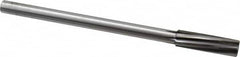Made in USA - 9/16" Carbide-Tipped 6 Flute Chucking Reamer - Spiral Flute, 7/16" Straight Shank, 2" Flute Length, 8" OAL - Americas Industrial Supply