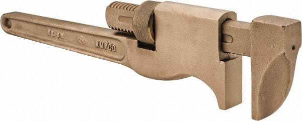 Ampco - 18" Aluminum Bronze Alloy Monkey Wrench - 3" Pipe Capacity - Americas Industrial Supply