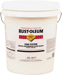 Rust-Oleum - 5 Gal Can Satin Clear Floor Coating - 150 to 300 Sq Ft/Gal Coverage, 37 g/L VOC Content - Americas Industrial Supply