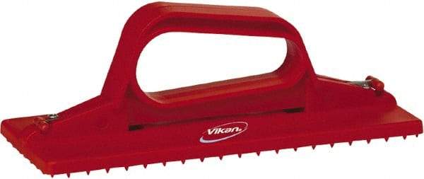 Vikan - 9" Long x 3-3/4" Wide Scouring Pad Holder - Red - Americas Industrial Supply