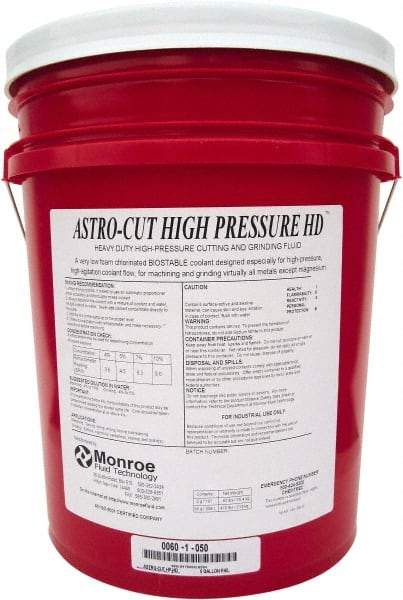 Monroe Fluid Technology - 5 Gal Pail Cutting & Grinding Fluid - Semisynthetic - Americas Industrial Supply