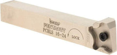 Iscar - 0.8mm Min Groove Width, 120mm OAL, Left Hand Indexable Grooving Cutoff Toolholder - 16mm Shank Height x 16mm Shank Width, PENTA 24.. Insert Style, PCHLS Toolholder Style, Series PentaCut - Americas Industrial Supply