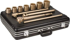 Ampco - 11 Piece 3/4" Drive Socket Set - 6 Points, 36mm to 60mm Range, Metric Measurement Standard - Americas Industrial Supply