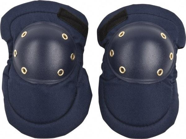 PRO-SAFE - Size Universal, Hook & Loop Straps, Hard Protective Cap, Knee Pad - Foam Padding, Navy Blue, 2 Elastic Straps, Nylon Cover - Americas Industrial Supply