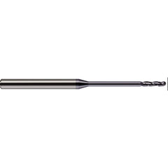 Harvey Tool - 0.06" Diam, 1/2" LOC, 3 Flute Solid Carbide Ball End Mill - Exact Industrial Supply