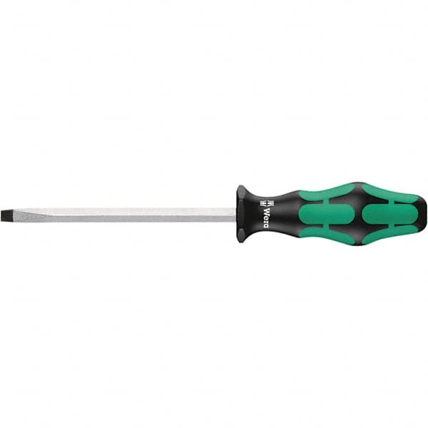Wera - 8mm Blade Width, Slotted Screwdriver - 150mm Blade Length, Hexagon Shank, Ergonomic Handle - Americas Industrial Supply