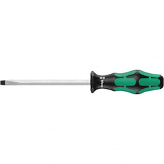 Wera - 8mm Blade Width, Slotted Screwdriver - 150mm Blade Length, Hexagon Shank, Ergonomic Handle - Americas Industrial Supply