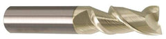 Accupro - 1", 1-1/4" LOC, 1" Shank Diam, 4" OAL, 2 Flute, Solid Carbide Square End Mill - Single End, ZrN Finish, Spiral Flute, Variable° Helix, Centercutting, Right Hand Cut, Right Hand Flute - Americas Industrial Supply