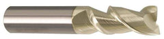 Accupro - 5/8", 3/4" LOC, 5/8" Shank Diam, 3-1/2" OAL, 2 Flute, Solid Carbide Square End Mill - Single End, ZrN Finish, Spiral Flute, Variable° Helix, Centercutting, Right Hand Cut, Right Hand Flute - Americas Industrial Supply