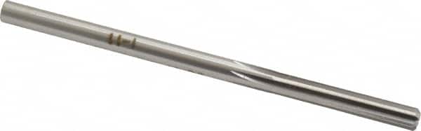 Made in USA - #12 High Speed Steel 6 Flute Chucking Reamer - Straight Flute, 0.189" Straight Shank, 1-1/8" Flute Length, 3-1/2" OAL - Americas Industrial Supply