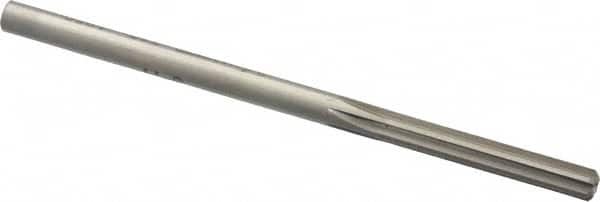 Made in USA - #13 High Speed Steel 6 Flute Chucking Reamer - Straight Flute, 0.185" Straight Shank, 1-1/8" Flute Length, 3-1/2" OAL - Americas Industrial Supply