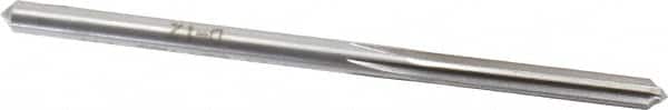 Made in USA - #19 High Speed Steel 6 Flute Chucking Reamer - Straight Flute, 0.166" Straight Shank, 1-1/8" Flute Length, 3-1/4" OAL - Americas Industrial Supply
