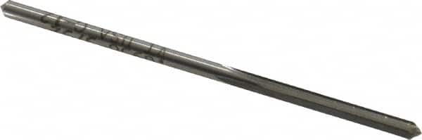 Made in USA - 3/32" High Speed Steel 4 Flute Chucking Reamer - Straight Flute, 3/32" Straight Shank, 3/4" Flute Length, 2-1/4" OAL - Americas Industrial Supply
