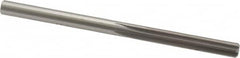 Made in USA - Letter E High Speed Steel 6 Flute Chucking Reamer - Straight Flute, 1/4" Straight Shank, 1-1/2" Flute Length, 4" OAL - Americas Industrial Supply