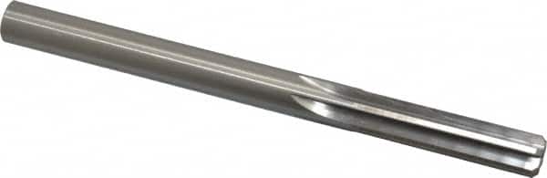 Made in USA - 0.4385" High Speed Steel 6 Flute Chucking Reamer - Straight Flute, 0.4385" Straight Shank, 1-3/4" Flute Length, 5-1/2" OAL - Americas Industrial Supply