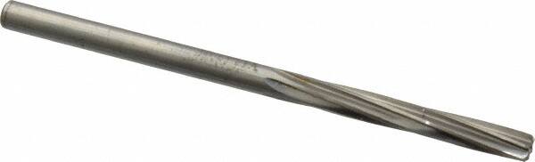 Made in USA - #11 High Speed Steel 6 Flute Chucking Reamer - Spiral Flute, 0.191" Straight Shank, 1-1/4" Flute Length, 3-1/2" OAL - Americas Industrial Supply