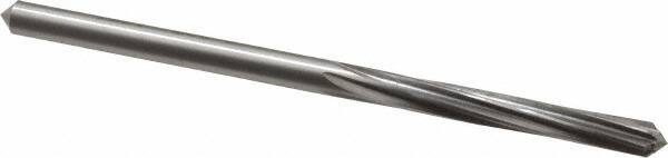 Made in USA - #17 High Speed Steel 6 Flute Chucking Reamer - Spiral Flute, 0.173" Straight Shank, 1-1/8" Flute Length, 3-3/8" OAL - Americas Industrial Supply