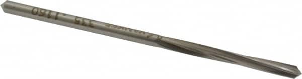 Made in USA - #32 High Speed Steel 4 Flute Chucking Reamer - Spiral Flute, 0.116" Straight Shank, 7/8" Flute Length, 2-3/4" OAL - Americas Industrial Supply