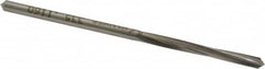 Made in USA - #32 High Speed Steel 4 Flute Chucking Reamer - Spiral Flute, 0.116" Straight Shank, 7/8" Flute Length, 2-3/4" OAL - Americas Industrial Supply