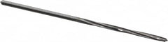 Made in USA - #54 High Speed Steel 4 Flute Chucking Reamer - Spiral Flute, 0.055" Straight Shank, 1/2" Flute Length, 1-7/8" OAL - Americas Industrial Supply