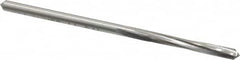 Made in USA - 1/8" High Speed Steel 4 Flute Chucking Reamer - Spiral Flute, 1/8" Straight Shank, 7/8" Flute Length, 2-3/4" OAL - Americas Industrial Supply