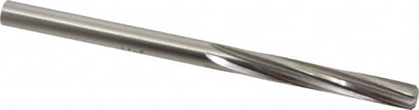 Made in USA - Letter E High Speed Steel 6 Flute Chucking Reamer - Spiral Flute, 1/4" Straight Shank, 1-1/2" Flute Length, 4" OAL - Americas Industrial Supply