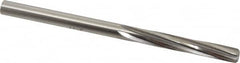 Made in USA - Letter E High Speed Steel 6 Flute Chucking Reamer - Spiral Flute, 1/4" Straight Shank, 1-1/2" Flute Length, 4" OAL - Americas Industrial Supply