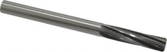 Made in USA - 15/32" High Speed Steel 6 Flute Chucking Reamer - Spiral Flute, 15/32" Straight Shank, 1-3/4" Flute Length, 5-3/4" OAL - Americas Industrial Supply