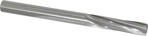 Made in USA - 1/2" High Speed Steel 6 Flute Chucking Reamer - Spiral Flute, 1/2" Straight Shank, 2" Flute Length, 6" OAL - Americas Industrial Supply