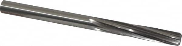 Made in USA - 3/8" High Speed Steel 6 Flute Chucking Reamer - Spiral Flute, 3/8" Straight Shank, 1-3/4" Flute Length, 5" OAL - Americas Industrial Supply