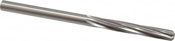 Made in USA - Letter D High Speed Steel 6 Flute Chucking Reamer - Spiral Flute, 0.246" Straight Shank, 1-1/2" Flute Length, 4" OAL - Americas Industrial Supply