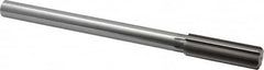 Made in USA - 25/32" Cobalt 8 Flute Chucking Reamer - Straight Flute, 5/8" Straight Shank, 2-1/2" Flute Length, 9-1/2" OAL - Americas Industrial Supply