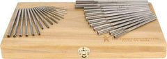 Made in USA - 1/8" to 1/2", Chucking Reamer Set - Straight Flute, Right Hand Cut, 29 Pieces - Americas Industrial Supply