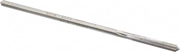Made in USA - #18 Cobalt 6 Flute Chucking Reamer - Straight Flute, 0.1595" Straight Shank, 1-1/8" Flute Length, 4-1/2" OAL - Americas Industrial Supply