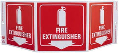 NMC - Fire Extinguisher, Rigid Plastic Fire Sign - 20" Wide x 7-1/2" High - Americas Industrial Supply