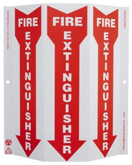 NMC - Fire Extinguisher, Rigid Plastic Fire Sign - 9" Wide x 12" High - Americas Industrial Supply