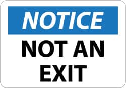 NMC - Notice - Not An Exit, Plastic Exit Sign - 14" Wide x 10" High - Americas Industrial Supply