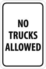NMC - "Not an Exit", 18" Wide x 24" High, Aluminum Parking Lot Traffic Signs - 0.08" Thick, Black on White, High Intensity Reflectivity, Rectangle, Post Mount - Americas Industrial Supply