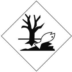 NMC - Shipping Label - Legend: Blank - No Legend, Black & White, 4" Long x 4" High, Sign Muscle Finish - Americas Industrial Supply