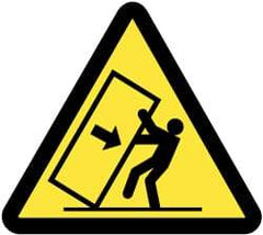 NMC - ISO Label - Black & Yellow, 2" Long x 2" High, Sign Muscle Finish - Americas Industrial Supply