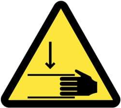 NMC - ISO Label - Black & Yellow, 2" Long x 2" High, Sign Muscle Finish - Americas Industrial Supply