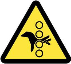 NMC - ISO Label - Black & Yellow, 2" Long x 2" High, Sign Muscle Finish - Americas Industrial Supply