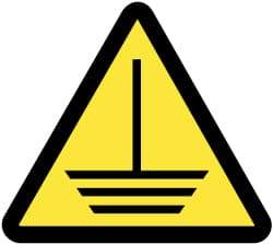 NMC - ISO Label - Black & Yellow, 2" Long x 2" High, Sign Muscle Finish - Americas Industrial Supply